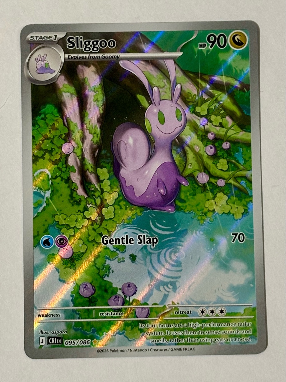 Pokemon Sliggoo Illustration Rare Holofoil Card - Chaos Rising - NM